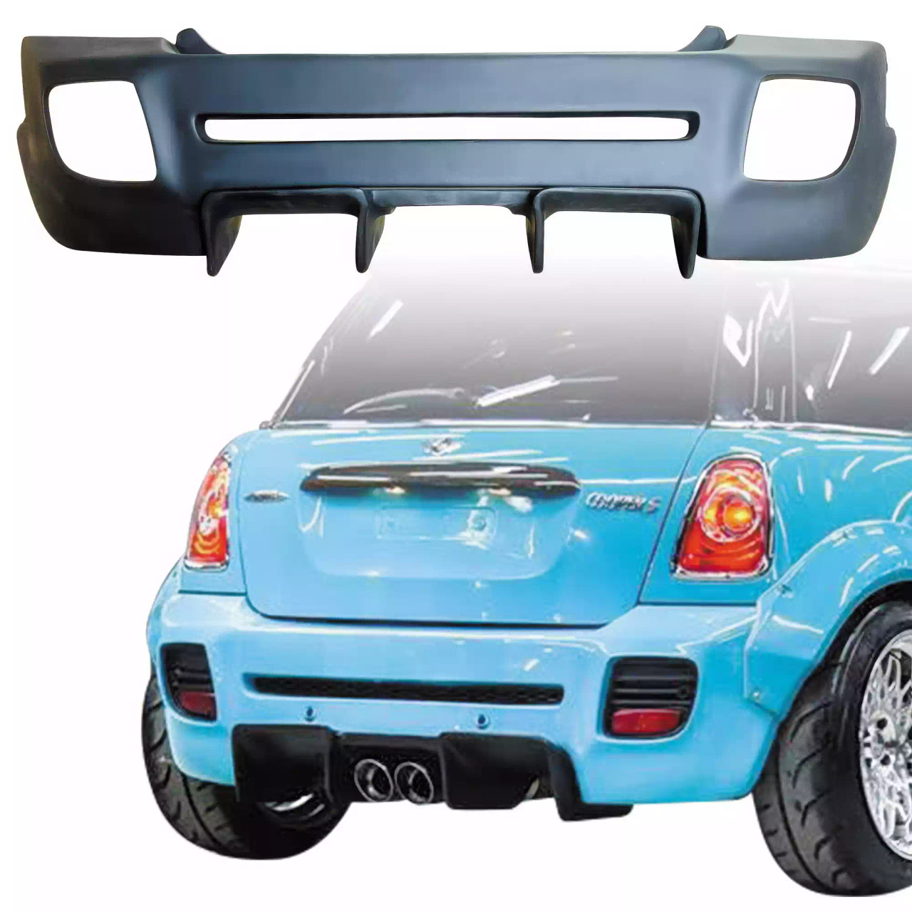 VSaero FRP LBPE Wide Body Rear Bumper 2pc > Mini Cooper R56 R57 2007-2013