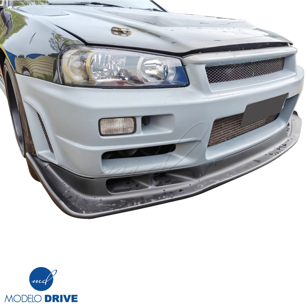R34スカイラインGTRフロントリップスポイラーFRP For Nissan Skyline R34 (Pre-facelift Only) GTT ER34 Front Lip FRP