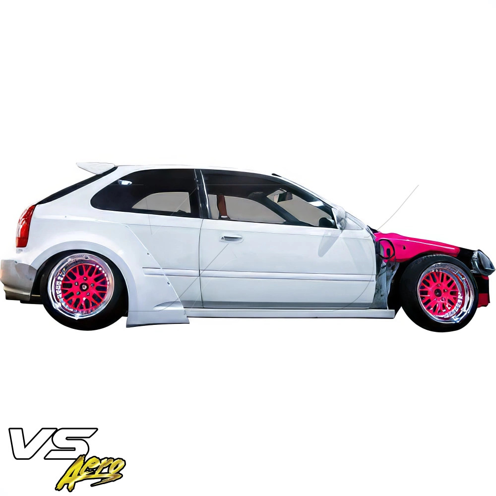 VSaero FRP MAM Wide Body 60mm Fender Flares (rear) 3pc Honda Civic EK 19962000 3dr Hatchback