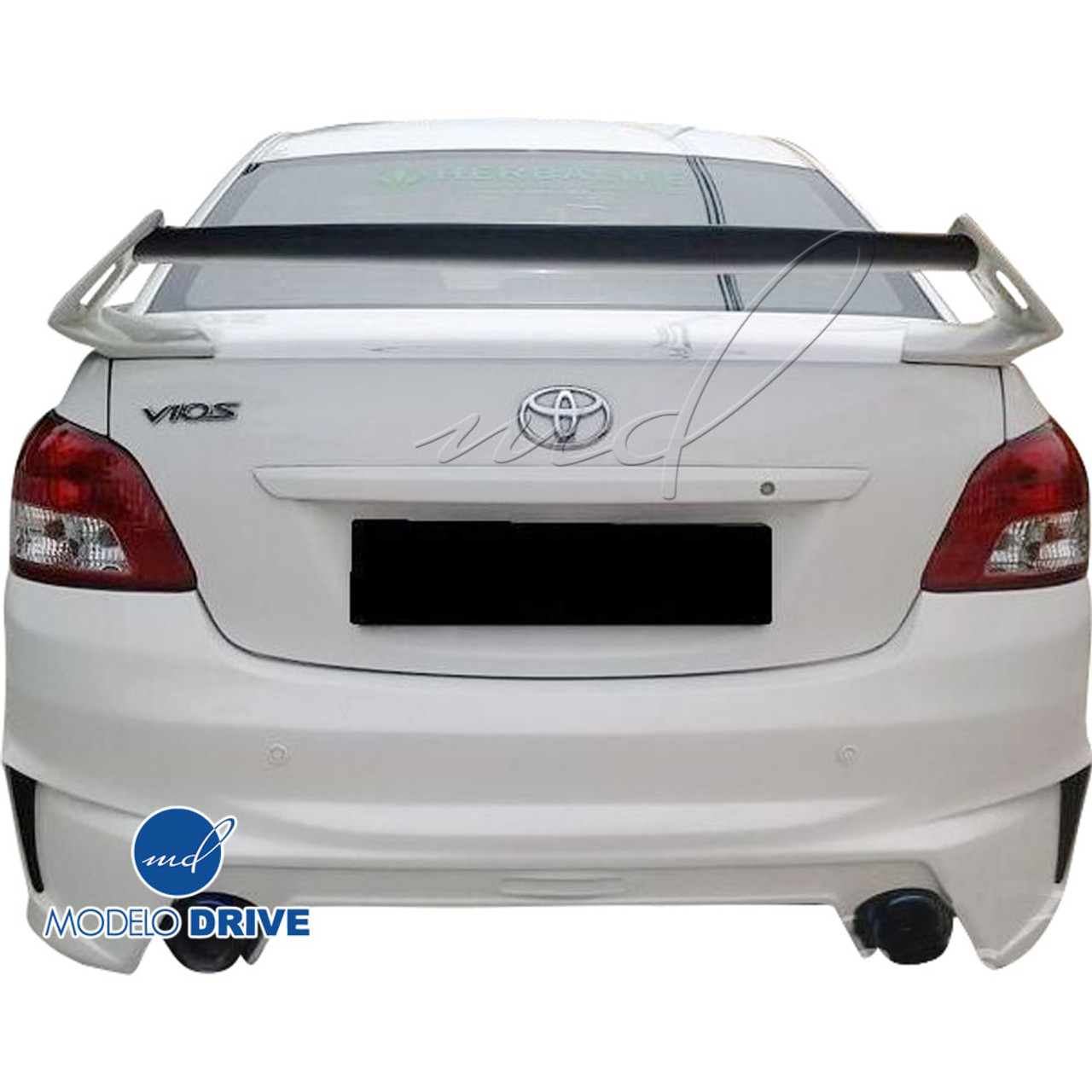 ModeloDrive FRP GALX Trunk Spoiler Wing > Toyota Yaris 2007-2011 > 4dr Sedan