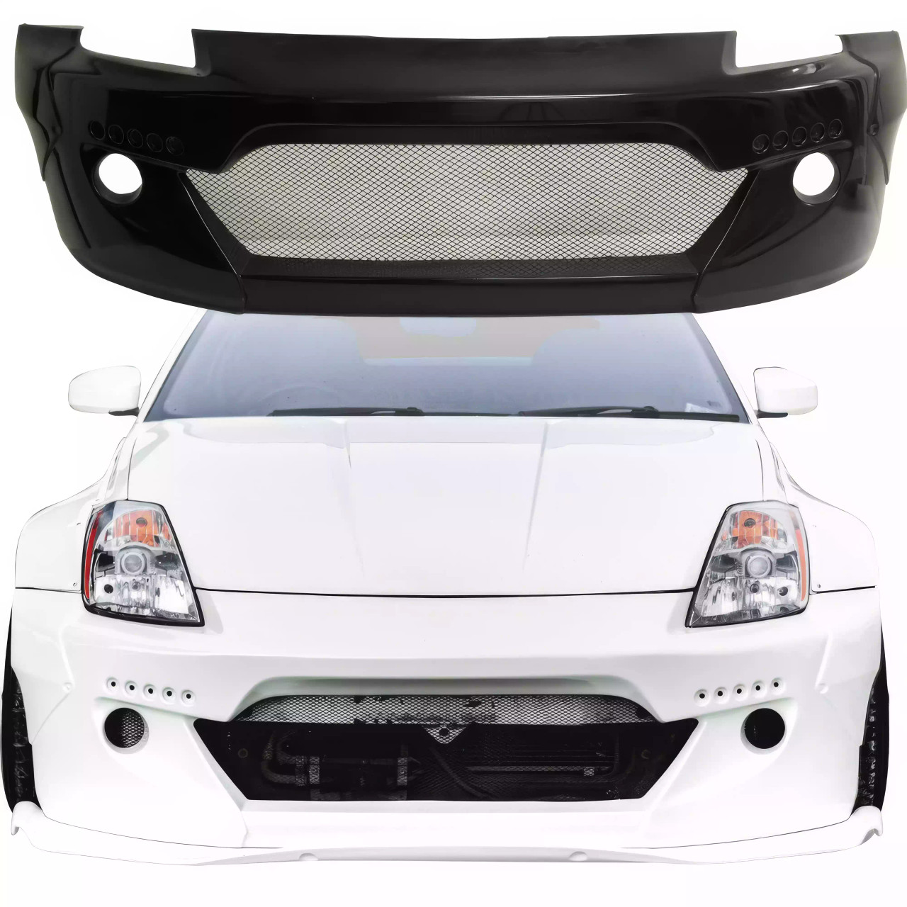 VSaero FRP TKYO Wide Body Front Bumper u003e Nissan 350Z Z33 ...