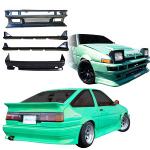 VSaero FRP JBLO Body Kit 4pc for Toyota Corolla (AE86) 1984-1987 > 2/3dr - image 1