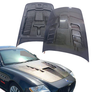 ModeloDrive Carbon Fiber D-Style Hood > Maserati Quattroporte 2005-2012 - image 1 ModeloDrive Carbon Fiber D-Style Hood > Maserati Quattroporte 2005-2012 - image 1