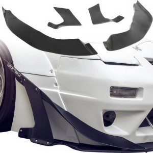 VSaero FRP TKYO v2 Wide Body Front Canards 4pc for Nissan 240SX 1989-1994 > 2/3dr - image 1