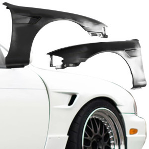 VSaero FRP TKYO v1 Wide Body Fenders (front) 30mm > Nissan 240SX (S14) 1995-1996 - image 1