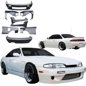VSaero FRP TKYO v1 Wide Body Kit 8pc > Nissan 240SX (S14) 1995-1996 - image 1