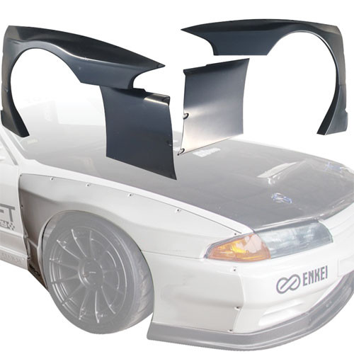 VSaero FRP TKYO Wide Body Fender Flares (front) 4pc 40mm > Nissan Skyline R32 1990-1994 > 2dr Coupe - image 1
