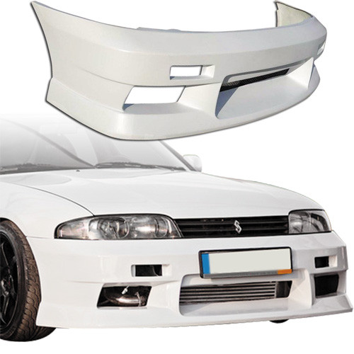 VSaero FRP MSPO Front Bumper > Nissan Skyline R33 GTS 1995-1998 > 2/4dr - image 1