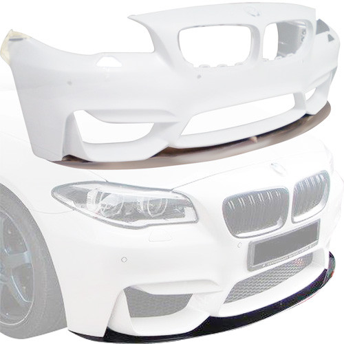 ModeloDrive FRP Type-M4 Style Front Valance Add-on > BMW 5-Series F10 2011-2016 > 4dr - image 1