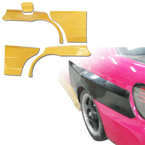 ModeloDrive FRP CSPE Wide Body Fenders (rear) 5pc > Subaru WRX 2002-2007 > 4dr Sedan - image 1