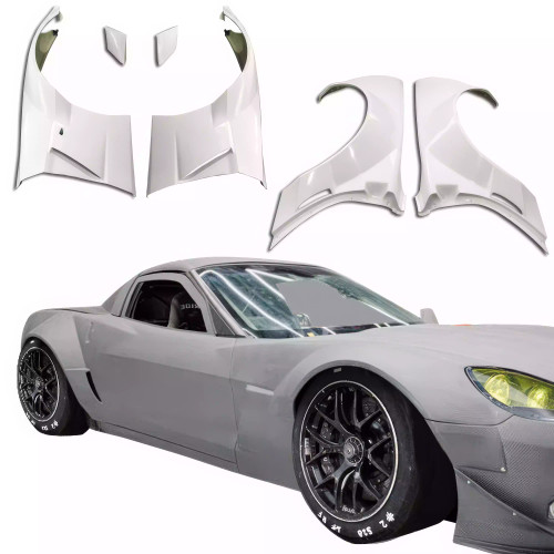 ModeloDrive FRP GT3-XL Wide Body Fender Set 6pc > Chevrolet Corvette C6 2005-2013 - image 1