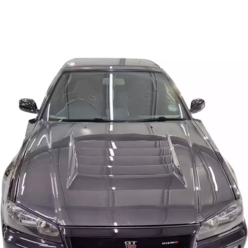 ModeloDrive Carbon Fiber NISM N1 Hood > Nissan Skyline R34 GTR 1999-2004 - image 1