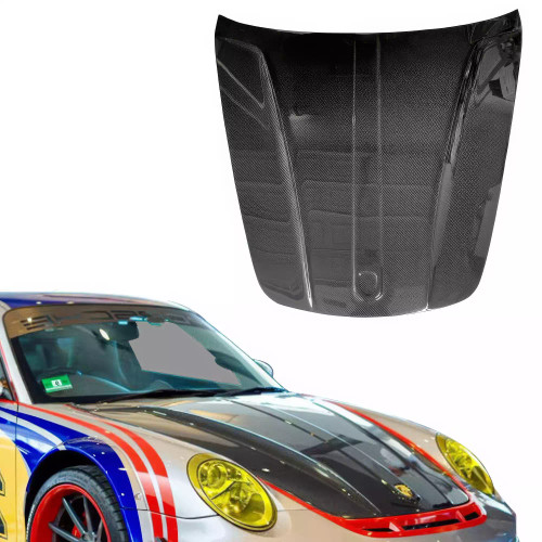 ModeloDrive Carbon Fiber GTR Hood > Porsche 911 (997) 2006-2012 - image 1