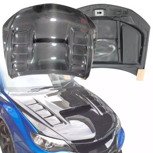 ModeloDrive Carbon Fiber VAR V2 Hood > Subaru WRX STi (GRB) 2008-2014 > 4dr Sedan - image 1