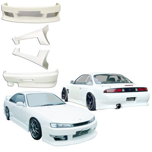 ModeloDrive FRP FKON Body Kit 4pc > Nissan 240SX S14 (Kouki) 1997-1998 - image 1