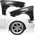 VSaero FRP JBLO Wide Body Fenders (front) 20mm for Toyota Corolla (AE86) Levin 1984-1987 > 2/3dr - image 1