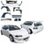 VSaero FRP TKYO Wide Body Kit w Wing 13pc > Honda Civic EG 1992-1995 > 3dr Hatchback - image 1