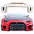 ModeloDrive FRP LBPE SE Wide Body Front Bumper w Canards > Nissan GT-R GTR R35 2009-2016 - image 9