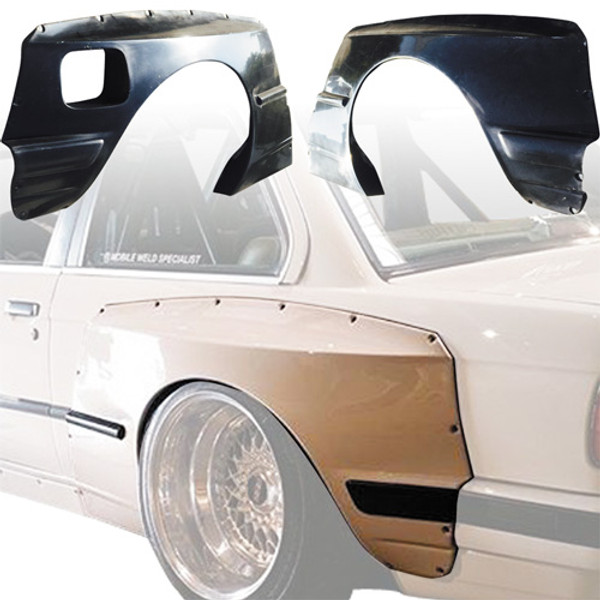 VSaero FRP TKYO Wide Body 75mm Fender Flares (rear) > BMW 3-Series 318i 325i E30 1984-1991> 2dr Coupe - image 1