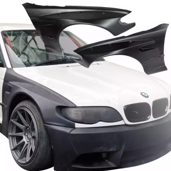 VSaero FRP TKYO V1 Wide Body Fender Flares (front) > BMW 3-Series 325i 330i E46 2002-2005 > 4dr Sedan - image 1