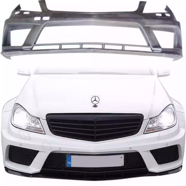 ModeloDrive FRP PDES BSER Wide Body Front Bumper > Mercedes-Benz C-Class W204 2008-2011 > 4-Door Sedan - image 1