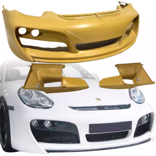 ModeloDrive FRP TART Front Bumper 3pc > Porsche Cayman 987 2006-2008 - image 1