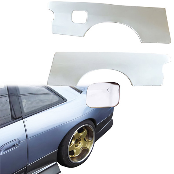 ModeloDrive FRP DMA Wide Body Fenders 30mm (rear) /w Gas Cap > Nissan Silvia S13 1989-1994 - image 1