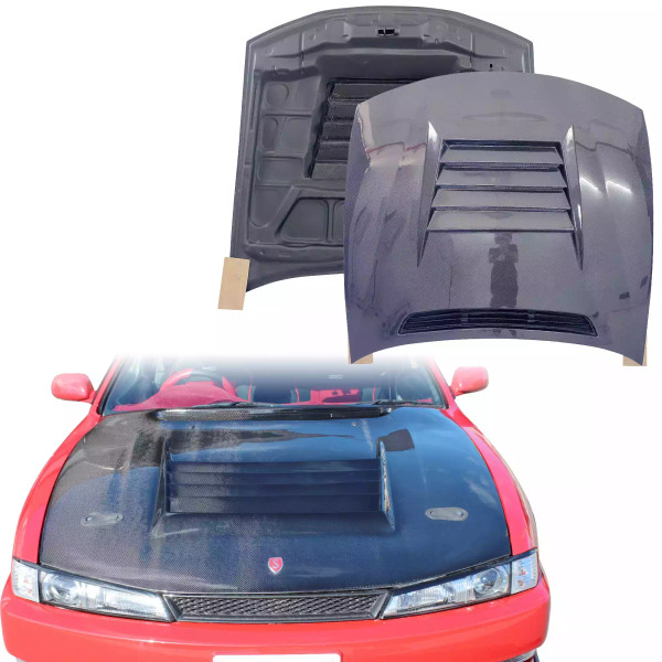 ModeloDrive Carbon Fiber DMA D1 Hood > Nissan 240SX S14 (Kouki) 1997-1998 - image 1