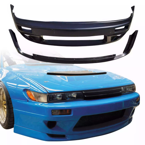 VSaero FRP TKYO v3 Wide Body Front Bumper 3pc > Nissan Silvia S13 1989-1994 > 2/3dr - image 1