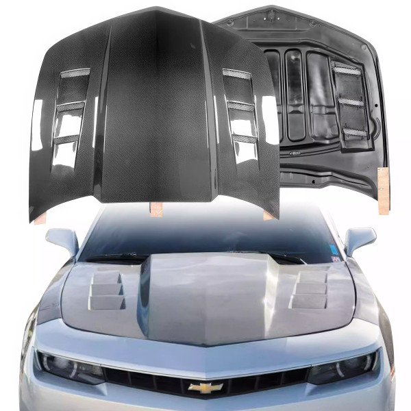 ModeloDrive Carbon Fiber TSEC2 Vented Hood > Chevrolet Camaro 2010-2015 - image 1