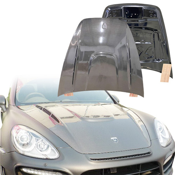 ModeloDrive Carbon Fiber HAMA Hood > Porsche Cayenne (958) 2011-2014 - image 1