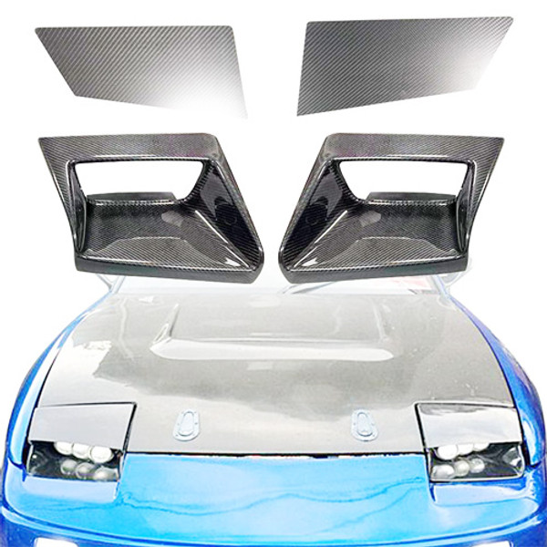 ModeloDrive Carbon Fiber SMAD Headlight Housings 4pc > Nissan 240SX 1989-1994> 2/3dr - image 1