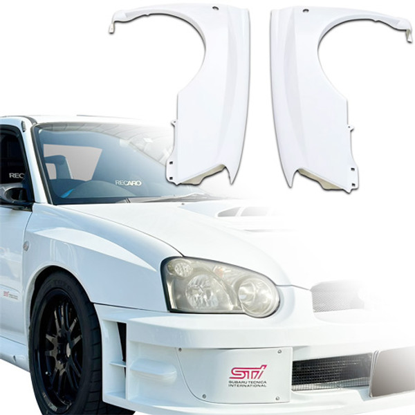 ModeloDrive FRP LS WRC Wide Body Fenders (front) > Subaru Impreza WRX 2004-2005 > 2/4/5dr - image 1