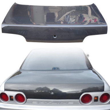 リアストラットバー　スカイラインR32GTR　BNR32 R32 Fits Nissan Skyline R32 GTR 1989-94 REAL CARBON Rear Trunk Spoiler