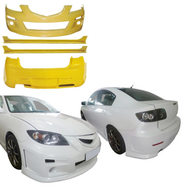 ModeloDrive FRP AEXE Rear Bumper > Mazda Mazda3 2004-2009 > 4dr Sedan