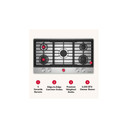 Kitchenaid® Gas-on-Metal Cooktop with 5 Versatile Burners and Edge-to-Edge Cast-Iron Grates KCGK336SSS