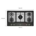 KitchenAid® 36  in. Gas Cooktop with 5 Burners and Integrated Wok Grate KCGK536SBE