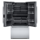 Jennair® RISE™ 36” Counter-Depth French Door Refrigerator with External Dispenser JFFCCE72SL
