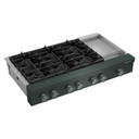 KitchenAid® 48-inch 6-Burner Gas Commercial-Style Rangetop with Griddle KCGK948TJP