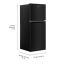 Whirlpool® 24-inch Wide Small Space Top-Freezer Refrigerator - 11.6 cu. ft. WRT112CZJB