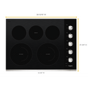 Whirlpool® 30-inch Electric Ceramic Glass Cooktop with Two Dual Radiant Elements WCE77US0HS