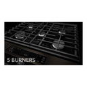 Kitchenaid® 30-Inch 5-Burner Gas Slide-In Convection Range KSGG700EBS