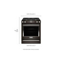 Kitchenaid® 30-Inch 5-Burner Gas Slide-In Convection Range KSGG700EBS