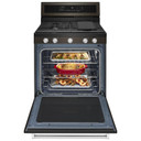 Kitchenaid® 30-Inch 5-Burner Gas Convection Range KFGG500EBS