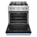 KitchenAid® 30'' Smart Commercial-Style Gas Range with 4 Burners KFGC500JIB