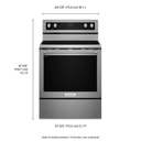 Kitchenaid® 30-Inch 5-Element Electric Convection Range YKFEG500ESS