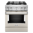 KitchenAid® 30'' Smart Commercial-Style Dual Fuel Range with 4 Burners KFDC500JMH