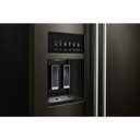 Kitchenaid® 19.9 cu ft. Counter-Depth Side-by-Side Refrigerator with Exterior Ice and Water KRSC700HBS