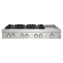 Jennair® 48" RISE™ Gas Professional-Style Rangetop with Chrome-Infused Griddle JGCP548HL