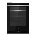 Jennair® 24 NOIR™ Under Counter Glass Door Refrigerator, Left Swing JUGFL242HM